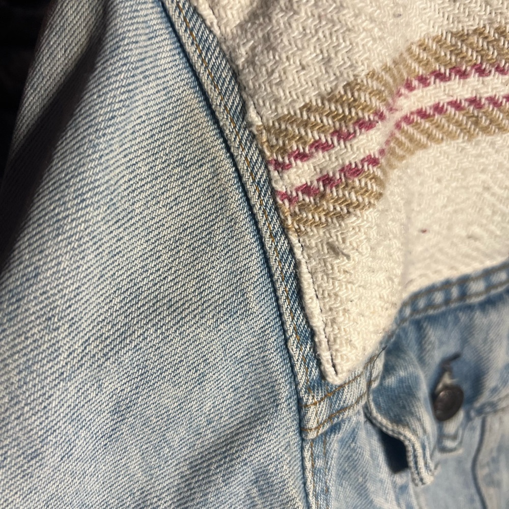 Levi's Multicolor Patchwork Jean Jacket L - image 12